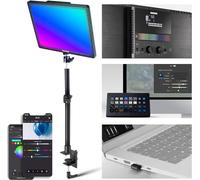 NEEWER GL1C RGB 15,5" Key Light, 48W Luce Morbida sul Bordo a Streaming Gioco+PC Mac 2,4G/WiFi, iOS Android APP,Controllo della Piattaforma Stream, Barra Tattile,2900K-7000K,Sync Musicale,18 scene