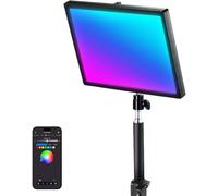 NEEWER GL25C LED RGB Streaming Key Light, Controllo APP/PC/Stream Deck 25W 2500Lux/0,5m 2900K-7000K CRI95+/TLCI97+, Luce Video Webcam con Emissione Perimetrale Dimmerabile RGB Completo+Supporto Tavolo