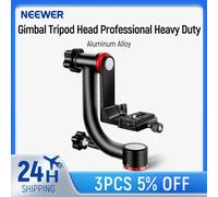 Neewer GM101 Testa per treppiede con giunto cardanico professionale in lega di alluminio resistente con piastra a sgancio rapido, riprese panoramiche a 360 gradi