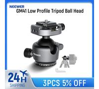 NEEWER GM41 testa a sfera per treppiede a basso profilo adattatore per montaggio su fotocamera panoramica in metallo da 40mm con piastra Arca da 1/4 "per fotocamera di acquisizione del picco