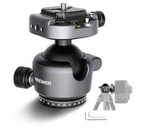 NEEWER GM41 Testa a Sfera per Treppiede a Basso Profilo, Supporto Fotocamera Panoramico da 40mm con Piastra QR Arca 1/4", Compatibile con Peak Design Capture Camera Clip, Rot.360°/Incl.90°, Max 22lb