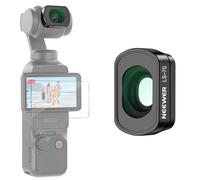 NEEWER Obiettivo Grandangolare 0.72X FOV 112° Compatibile con DJI Osmo Pocket 3 Creator Combo Accessori, Lente Asferica Action Cam Multistrato Magnetica con Telaio Metallo, 1 Protezione Schermo, LS-70