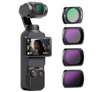 NEEWER HD CPL ND16 ND64 ND256 Kit di Filtri Compatibile con DJI OSMO Pocket 3 Creator Combo Accessori Magnetic Action Camera Filtro Polarizzatore a Densità Neutra Vetro Ottico Telaio in Alluminio