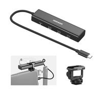 NEEWER Hub Dock USB C con adattatore Cold Shoe, adattatore multiporta 4 in 1 con 3 porte USB C 3.1 Gen2 e 1 PD da 100 W, 10 Gbps compatibile con iPhone 16 15 iPad Mac Android PC laptop, PS020E