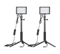 Neewer Kit 2 Lampade LED ZC-10S con Filtri e Treppiedi
