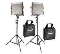 NEEWER 2 Kit d’Illuminazione Luce 480 LED Bicolore Dimmerabile & Cavalletto: Faretto LED 3200-5600K CRI 96+ con Staffa-U & 190cm Cavalletto per YouTube Fotografia Registrazioni Video in Studio