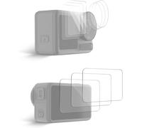 NEEWER Kit Accessori di Protezione Schermo (3pz) Compatibile con DJI Osmo Action 5 Pro Camera, Pellicola Protettiva per Touchscreen in Vetro Temperato 9H HD, Non per Telaio Protettivo Originale,CA147
