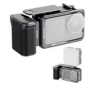 NEEWER Kit gabbia e maniglia laterale compatibile con DJI Osmo Action 5 Pro / 4/3, Vlogging Protettivo Metal Video Rig con Supporto Adattatore Magnetico, Barra Estensione Otturatore Cold Shoe, Grigio