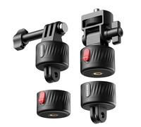Neewer Kit di Attacco Magnetico per Action Camera, Compatibile con GoPro Hero 13 12 11 Max DJI Osmo Action Insta360, Supporto Magnetico a Sgancio Rapido in ABS per Riprese POV, GP-24