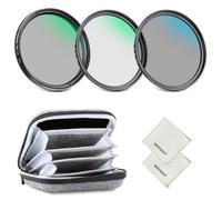 NEEWER Kit di Filtri ND da 67mm con Custodia e Panno Pulizia, UV CPL ND4, Vetro Ottico Multistrato, Telaio in Lega Alluminio, Set di Filtro Polarizzatore Circolare Densità Neutra per Lenti Fotocamera