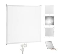 NEEWER Kit di Pannello Diffusore di Luce Scrim con Pellicola Riflettente Argenta/Bianca, Telaio Pieghevole da 35"x35" con Maniglie Baby Pin 5/8" per Stativo C Diffusore 3 in 1 per Fotografia, SF9090F