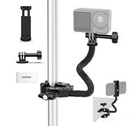 NEEWER Kit di Supporto Action Camera+Super Clamp, Tubo Morbido,Attacco Action Cam, Portatelefono Regolabile per Superfici Piane/Rotonde, Compatibile con GoPro Insta360 DJI Action Cam Smartphone, GP-26