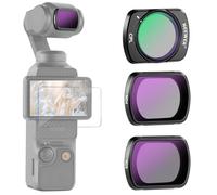 NEEWER Kit Filtri ND e CPL per Pocket 3 (3pz), ND4 ND8 CPL, Set Filtro Polarizzatore a Densità Neutra Magnetico con Vetro Ottico HD Multistrato Compatibile con DJI Osmo Pocket 3 Creator Combo, FL-B03