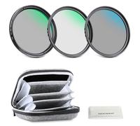 NEEWER Kit Filtri UV/CPL/ND per Obiettivi da 95mm con Custodia, Vetro Ottico Multistrato e Telaio in Lega di Alluminio, Filtro UV + Polarizzatore Circolare(CPL) + Densità Neutra(ND4) per Lenti da 95mm