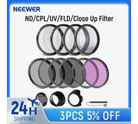 NEEWER Kit filtro e accessori per lenti ND/CPL/UV/FLD/chiudi con ND2 ND4 ND8, filtri ravvicinati (++1/+2/+4/+10), paraluce Tulip,