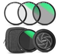NEEWER Kit Filtro Magnetico 67mm,CPL+ND2-32 Variabile+Black Diffusion 1/4 Filtro Per Effetto Mist Cinematic+Copriobiettivo+Anello Adattatore,Filtri Polarizzatore Circolare e Densità Neutra Impilabili