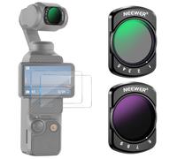 Neewer Variable ND2-ND32 & ND64-ND512 Kit compatibile con DJI Osmo Pocket 3 Creator Combo Accessori, filtri a densità neutra limitati, 2 pellicole protettive per schermo, accessori per action camera