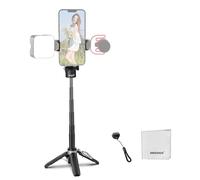 NEEWER Kit Illuminazione Fotografia di 18" Pannello Luce Video LED + Stativo Telecomando Panno Pulizia, 2pz Key Light 45W Dimmerabile Bicolore da Studio 3200K-5600K CRI97+ 4800Lx per Streaming Riprese