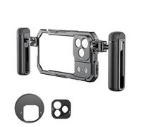 NEEWER Kit Phone Cage Compatibile con iPhone 17 Pro Max Solo, Accessori Stabilizzatore Video Rig con Anello Filtro 67mm, Backplate per Lente 17mm/T Mount, Due Maniglie a Sgancio Rapido, PA144 (Nero)