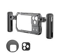 NEEWER Kit Phone Cage Compatibile con iPhone 17 Pro Solo, Accessori Stabilizzatore Video Rig con Anello Filtro 67mm, Backplate per Lente 17mm/T Mount, Due Maniglie a Sgancio Rapido, PA143 (Nera)