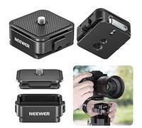 NEEWER Kit Piastra Sgancio Rapido Arca, Quattro Slot Laterali Compatibile con Adattatore Fotocamera Arca Swiss con Filetto 1/4" 3/8" per Stabilizzatore Gimbal Testa Treppiede Slider, Max 8kg, CA009