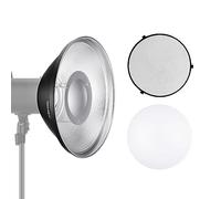 NEEWER Kit Riflettore con Attacco Bowens per Beauty Dish in Metallo da 30cm con Diffusore in Tessuto Bianco, Griglia a Nido d'Ape, Compatibile con Godox AD600 NEEWER CB60 Q4 Vision 4 S101, LD30