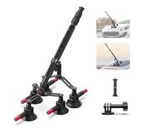 NEEWER Kit Supporto a Ventosa per Auto 5in1 Compatibile con Insta 360 X5 X4 X3 Insta360 X2 GoPro Max DJI OSMO 360 Action Cam Accessori, Sgancio Rapido con Asta Selfie Invisibile per Parabrezza, CA075