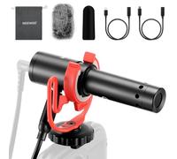 NEEWER KM17 Microfono USB C, Mic Video Plug e Play con Cancellazione Rumore e Supporto Antiurto, Mini Microfono Compatibile con iPhone Telefono Android PC DJI Osmo Pocket 3 Insta360 Action Camera