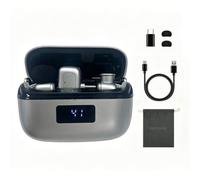 NEEWER KM19 Microfono Lavalier Wireless Compatibile con iPhone, Argento