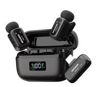 NEEWER KM19 Mini Mic Lav Compatibile con iPhone 18 Pro/Pro Max 17 16, Nero | Microfono Lavalier Wireless Anti Rumore con Controllo App, Autonomia 30 Ore, Portata 100m, Compatibile con iPhone Android PC