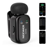 NEEWER KM19B Trasmettitore Microfono Lavalier Wireless con Controllo App, Batteria 10 Ore, Mini Mic Lav Magnetico a Clip Anti Rumore per iPhone Telefono Android Registrazione Video Streaming Vlogging