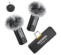 NEEWER KM23Max Microfono Lavalier Wireless 48KHz/24Bit Portatta 100m Batteria 8