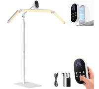 NEEWER Lampada Extension Ciglia LED da 35", Pieghevole 50W, Telecomando 2.4G, CRI97+ Bicolore Dimmerabile 1-100%, Lampada Mezza Luna Estetica per Unghie Cura Pelle Tatuaggi Truccatori Estetista, BH50B