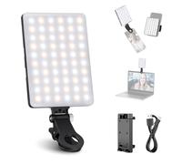 NEEWER Basic Luce Selfie LED con Clip Telefono, Luce per Foto Cellulare/Zoom Conferenza da Laptop, 60 LED Alta Potenza 2000mAh Ricaricabile CRI95+, 3 Modalità di Luce Fotografia, Luce Video per TikTok