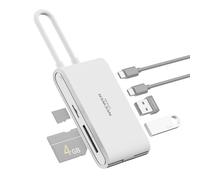 NEEWER Lettore di Schede SD, USB 3.2 ad Alta Velocità per SD 4.0/UHS-II SD/TF4.0/Micro SD, Adattatore Tipo C e USB A per Fotocamera Action Cam Drone Smartphone Laptop Unità Flash Tastiera Mouse, CP03D