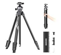 NEEWER LITETRIP LT07 155cm Treppiede da Viaggio in Alluminio con Testa Sfera, Piastra QR Arca Compatibile con Peak Design Piastra Cavalletto V3, 2 Asse Centrali, Maniglia Porta Telefono 2in1, Max 10kg