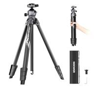 NEEWER LITETRIP LT07 61" Treppiede da Viaggio in Alluminio per Fotocamera con Testa Sfera a Basso Profilo, Piastra QR Arca Compatibile con Peak Design Tripod Plate V3, Doppio Asse Centrale, Max 10kg
