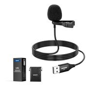 NEEWER Microfono USB A da Bavero, Mini Mic Lavalier Omnidirezionale Plug e Play a Clip con Cavo da 2m per USB 2.0 Mac Windows PC Laptop Computer YouTube Skype Podcast Gaming Vlog Video Conferenze, LM1