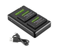 NEEWER LP-E17 Set Batteria Sostituiva e Caricatori, 2 Pack Batterie con Caricatore USB a Doppio Canale, Compatibile con Canon EOS R8, R10, R50, R100, RP, M6 II, Rebel SL2, SL3, T6i, T6s, T7i, T8i