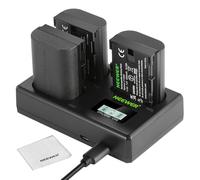 NEEWER LP-E6NH Set Batteria Sostituiva e Caricabatterie USB, 3 Pezzi 2250mAh per Batteria LP-E6NH e Caricatore USB a Triplo Slot Compatibile con Canon EOS R7 R5 R6 R6 II R, 5DIV, 6DII, 7DII, 80D, 90D