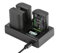 NEEWER LP-E6NH Set Batteria Sostituiva e Caricabatterie USB, 3 Pezzi 2250mAh per Batteria LP-E6NH e Caricatore USB a Triplo Slot Compatibile con Canon EOS R7 R5 R6 R6 II R, 5DIV, 6DII, 7DII, 80D, 90D