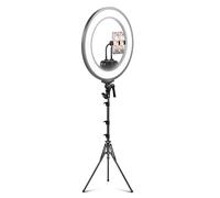 NEEWER Luce ad anello illuminata con bordo da 45 cm con supporto per treppiede compatibile con iPhone per registrazione video selfie trucco studio streaming, 45 W 2900-7000 K APP 2.4G Controllo