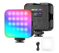 NEEWER Luce Video Magnetica RGB, per Fotocamera RGB61 con Colori a 360°e 3 Supporti per attacco a slitta/CRI 97+/20 Modalità Scena/2500K-8500K/2000mAh Luce Fotografica Portatile Ricaricabile