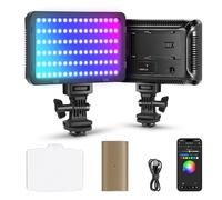 NEEWER Luce Video RGB con Batteria di Ricambio NP-F750 da 4300mAh, Controllo APP, LED Camera Key Light a Colori 360° CRI95+ Dimmerabile per Studio DSLR Videocamera Fotografia Riprese Streaming, RGB176