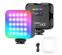 NEEWER Luce Video RGB Magnetica, 2pz Luci LED per Fotocamera RGB61 a Colori 360° con 3 Attacchi Cold Shoe/CRI 97+/20 Modalità Scena/2500K-8500K/2000mAh Illuminazione Ricaricabile per Fotografia Selfie