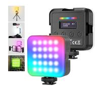 NEEWER Luce Video RGB Magnetica, 2pz Luci LED per Fotocamera RGB61 a Colori 360° con 3 Attacchi Cold Shoe/CRI 97+/20 Modalità Scena/2500K-8500K/2000mAh Illuminazione Ricaricabile per Fotografia Selfie