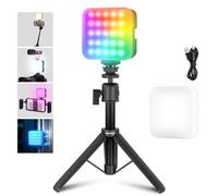 NEEWER Luce Video RGB Magnetica con Treppiede Tavolo e 3 Cold Shoe, Luce LED per Fotocamera a Colori 360°,CRI97+/20 Scene/2500K-8500K, Mini Luce Pannello Ricaricabile da 2000mAh per Foto Video,RGB61