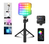 NEEWER Luce Video RGB Magnetica per Fotocamera con Treppiede Tavolo e 3 Cold Shoe, Controllo APP, CRI97+ 2500-8500K, 17 Scene, Batteria 2000mAh Ricaricabile, Mini Pannello LED per Foto e Video, RGB62