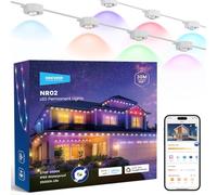 NEEWER Luci Esterne Permanenti 30m per Decorazione Casa, Catene Luminose per Esterni Grondaie Natale Smart AI RGBCW, 60 Luce LED Controllo App 50+Scene IP65 Impermeabile, Compatibile con Alexa, NR02