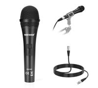 Neewer Microfono Dinamico Cardioide con Cavo Maschio XLR a Femmina XLR, Costruzione Metallica Rigida per Pickup Professionale di Strumenti Musicali, Voce, Radiodiffusione, Discorso, Nero(NW-040)